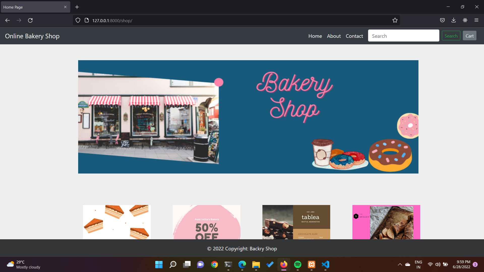Online Bakery Shop in Python